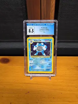 CGC 8.5 Poliwrath 15/130 Base Set 2 Holo Rare Graded Pokemon Card NM/MINT psa - Image 1