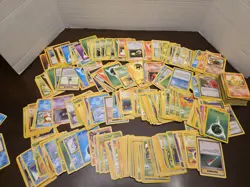 Vintage Pokemon Card Lot Holo 1st Edition DAMAGED 350+ Lot - Image 1