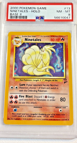 Ninetails Base Set 2 Holo PSA 8 Pokemon Card 1999 WOTC Near Mint Vintage Rare - Image 1