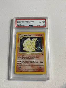Ninetails Base Set 2 Holo PSA 8 Pokemon Card 1999 WOTC Near Mint Vintage Rare - Image 2