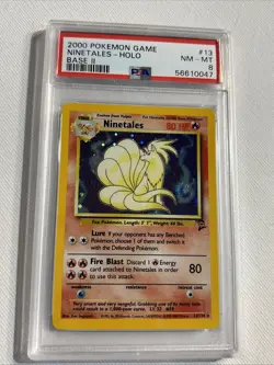 Ninetails Base Set 2 Holo PSA 8 Pokemon Card 1999 WOTC Near Mint Vintage Rare - Image 3