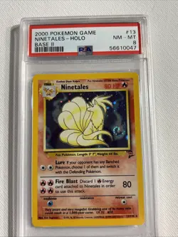 Ninetails Base Set 2 Holo PSA 8 Pokemon Card 1999 WOTC Near Mint Vintage Rare - Image 4