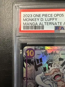 One Piece Card Game Monkey D. Luffy Manga Alternate Art OP05-119 PSA 10 English - Image 2