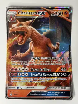 Charizard GX Pokemon Card Large Detective Pikachu Art SM195 JUMBO - Image 1