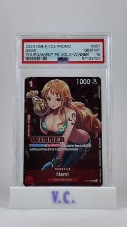 Nami Tournament Pack Vol. 3 Winner ST01-007 One Piece Promotion Cards PSA 10 - Image 1