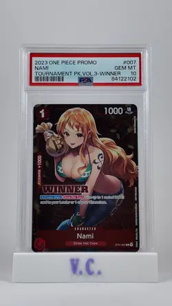 Nami Tournament Pack Vol. 3 Winner ST01-007 One Piece Promotion Cards PSA 10 - Image 5