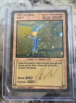 Cannabeast Gaming TCG Blew Dream Sample Card Autographed Rare - Image 1