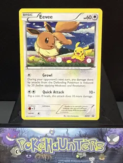 Pokemon Card Eevee BW97 Black & White Black Star Promo Holo Light Play - Image 1