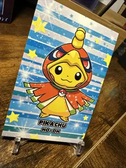 Pokemon Merry Christmas Card Database Pikachu Hi-Oh Heart Holo - Image 3