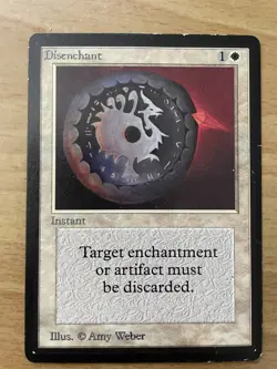 Disenchant Beta White MAGIC THE GATHERING CARD - MTG - Image 1
