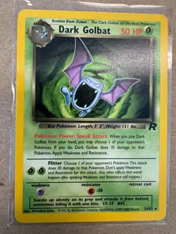 Dark Dugtrio 23/82 + Dark Golbat 24/82 Pokemon Base Set Vintage Cards - Image 3