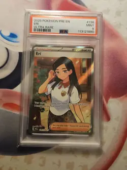 2025 Pokemon Ultra Rare Trainer Card #136 Eri PSA 9 - Image 1