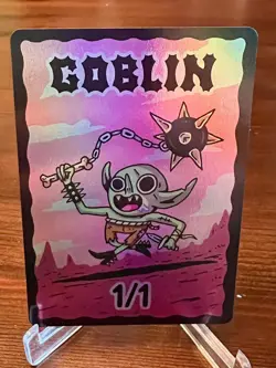 Wizard Of The Barge Magic The Gathering Foil Goblin 1/1 Token Kickstarter #2 - Image 1