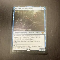 MTG STARTER COMMANDER DECK - Sai, Master Thopterist - Mono Blue Artifact/Energy - Image 1