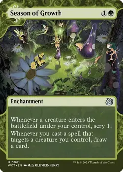 Near Mint, English - 4 x MTG Season of Growth - Foil Wilds of Eldraine: Enchanti - Image 1