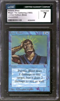Magic MTG Beta Psionic Blast CGC 7 NEAR MINT NM - Image 1