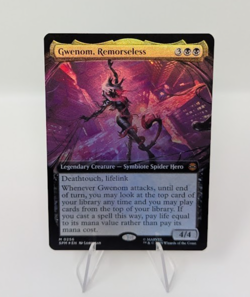 Gwenom, Remorseless (Extended Art Foil) 0256 MTG Marvel Spider-Man, NM Holo - Image 2