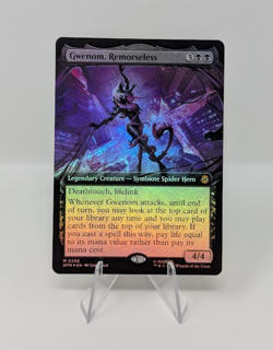 Gwenom, Remorseless (Extended Art Foil) 0256 MTG Marvel Spider-Man, NM Holo - Image 3