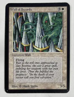 Wall Of Swords Alpha MP Moderate Play MTG Magic The Gathering - Image 1