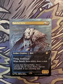 Baleful Strix (Borderless) Commander: Bloomburrow Regular - Image 1