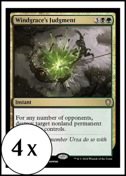 MTG - 4 x Windgrace's Judgment - Bloomburrow Commander - Playset 4x x4 - Image 1
