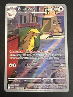 Pokemon TCG Gumshoos 153/132 Illustration Rare Pokemon Mega Evolution NM FS - Image 1