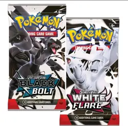 Pokemon TCG: Scarlet and Violet Black Bolt White Flare Booster Pack Bundle 2PK - Image 1