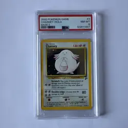 2000 Pokemon Game Chansey 3/130 Base Set 2 Holo Rare PSA 8 NM-MT - Image 1