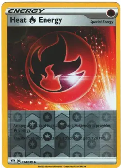 Heat Fire Energy 174/189 Darkness Ablaze Reverse Holo Uncommon Pokemon TCG - Image 1