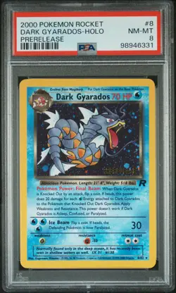 Dark Gyarados - PSA 8 Holo Prerelease Promo - 8/82 Team Rocket - Pokemon (331) - Image 1