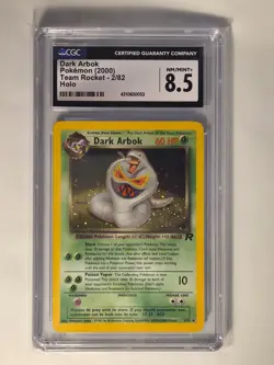 Dark Arbok (2000) Team Rocket - 2/82 - Holo - CGC 8.5 NM / Mint+ Pokemon TCG - Image 1