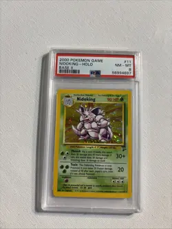Pokemon 2000 Base Set 2 Nidoking #11 Holo Rare PSA 8 NM - Image 3
