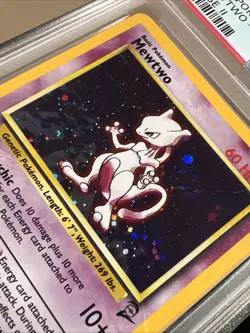 2000 POKEMON BASE SET 2 #10 MEWTWO-HOLO PSA 8 - Image 4