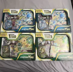 Pokemon TCG Leafeon V Star (x2) and Glaceon V Star(x2) Special Collection Boxes - Image 1