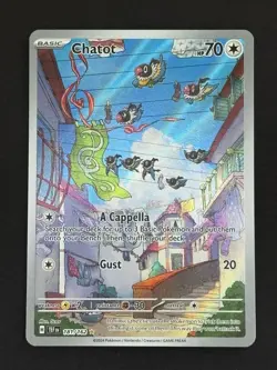 Pokemon TCG Chatot Illustration Rare - 181/162 - SV05: Temporal Forces Near Mint - Image 1
