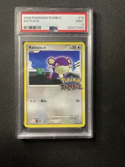2009 POKEMON RUMBLE #15 RATTATA MINT PSA 9 - Image 1