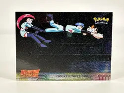 Topps Pokemon Mewtwo Strikes Back 23 Meowth Times Two EMBOSSED FOIL HOLO TEXTURE - Image 1