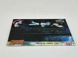 Topps Pokemon Mewtwo Strikes Back 23 Meowth Times Two EMBOSSED FOIL HOLO TEXTURE - Image 3