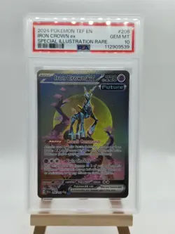 Pokemon PSA 10 Iron Crown Ex 206/162 Special Illustration Rare - Temporal Forces - Image 1