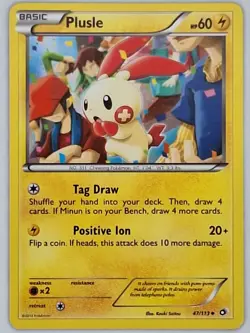 Plusle 47/113 Pokemon - Black and White Legendary Treasures MP - Image 1