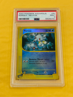 2003 Pokemon Aquaplis Horsea Reverse Holo Foil #85/147 PSA 9 MINT - Image 1