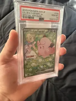 2025 Pokemon Japanese SV9 Lillie's Clefairy EX #126 Special Art Rare PSA 10 - Image 2