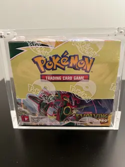 Pokemon Evolving Skies Booster Box Factory Sealed & Acrylic Case - Image 1
