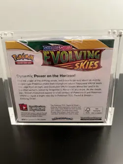 Pokemon Evolving Skies Booster Box Factory Sealed & Acrylic Case - Image 2
