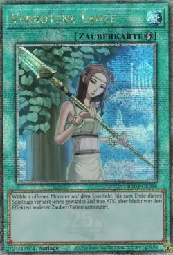 yugioh Verbotene Lanze RA02-DE058 Quarter Century Secret Rare DEUTSCH - Image 1
