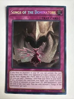 Yu-Gi-Oh! Songs of the Dominators Alin-En078 Secret Rare 1st Edition NM - Image 1
