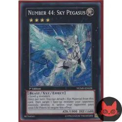Yugioh Number 44: Sky Pegasus NUMH-EN028 Secret Rare 1st Edition NM - Image 1