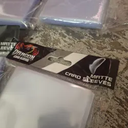 Dragon Card Sleeves 3.5"x2.5" Clear Matte Card Sleeves 20x 100 Packs 2000 Total - Image 2
