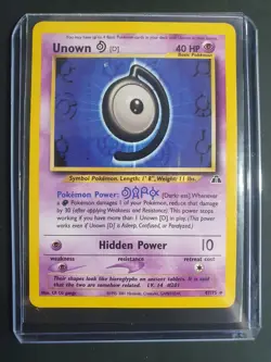 Unown [D] 47/75 - Neo Discovery Set - Pokemon Card - Excellent Condition - Image 1