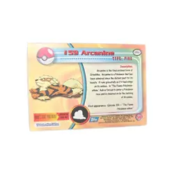 Pokemon #59 Arcanine Card 1999 Topps TV Animation Edition - Image 2